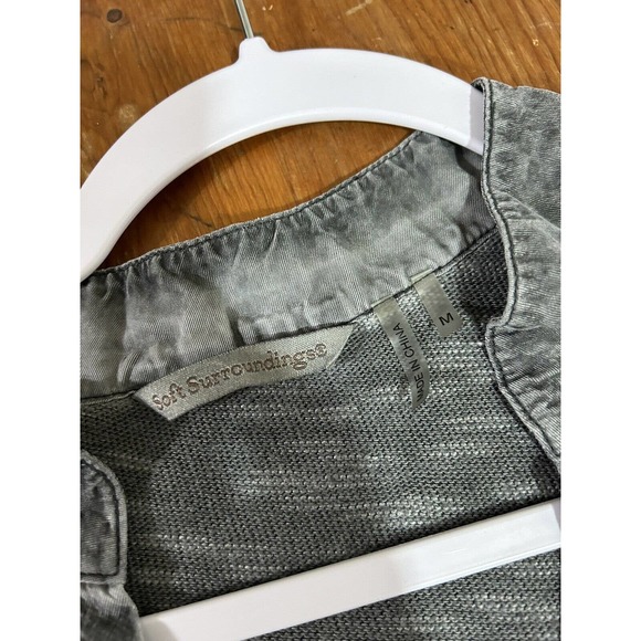 Soft Surroundings Gray Alanis Top Size Medium - Picture 5 of 6